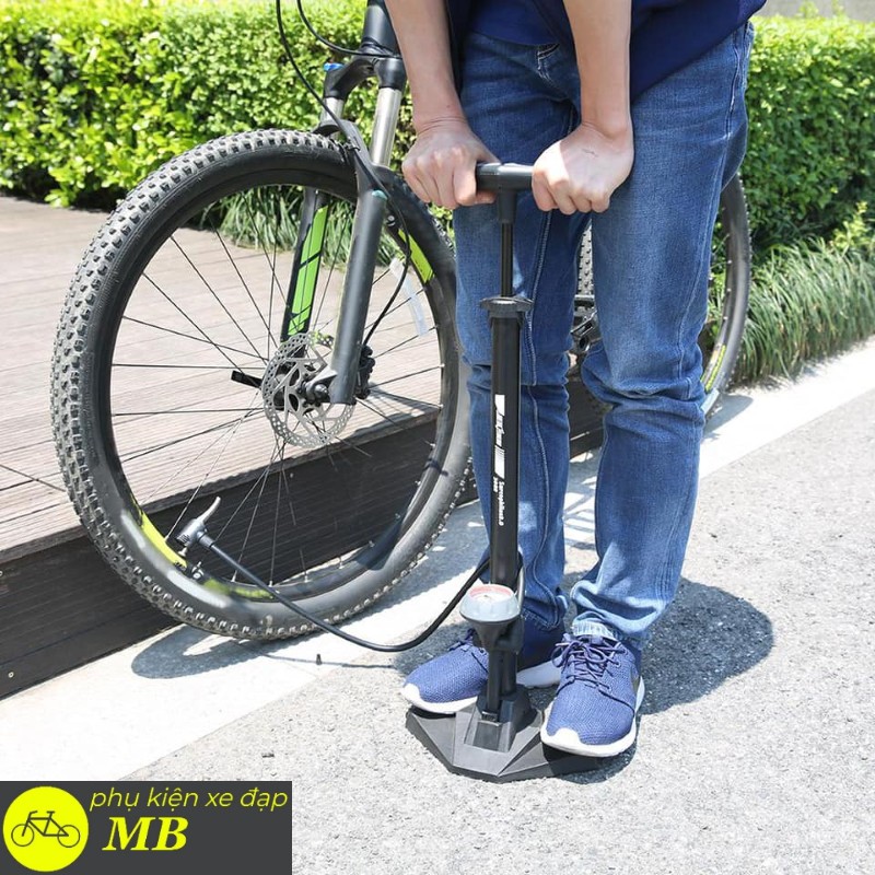 bơm xe đạp bơm xe máy bơm ô tô chính hãng SAHOO cao cấp tích hợp đồng hồ đo áp suất