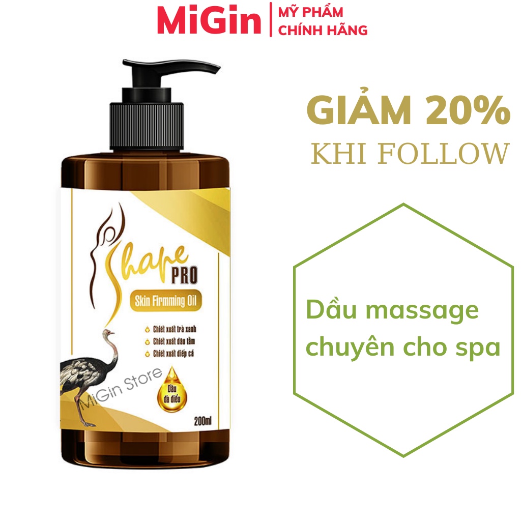 Tinh dầu massage S Shape Pro Skin Firming Oil cho mặt và Body các Spa và Thẩm mỹ viện chuyên dùng, mediworld MiGin Store