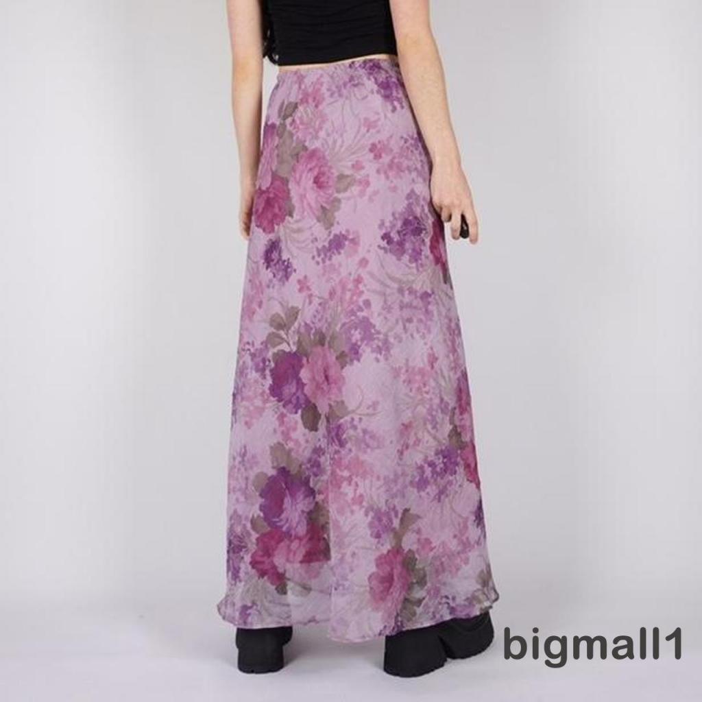 Chân Váy Lưng Cao Co Giãn Phối Lưới Họa Tiết Hoa Thời Trang Mùa Hè Cho Nữ