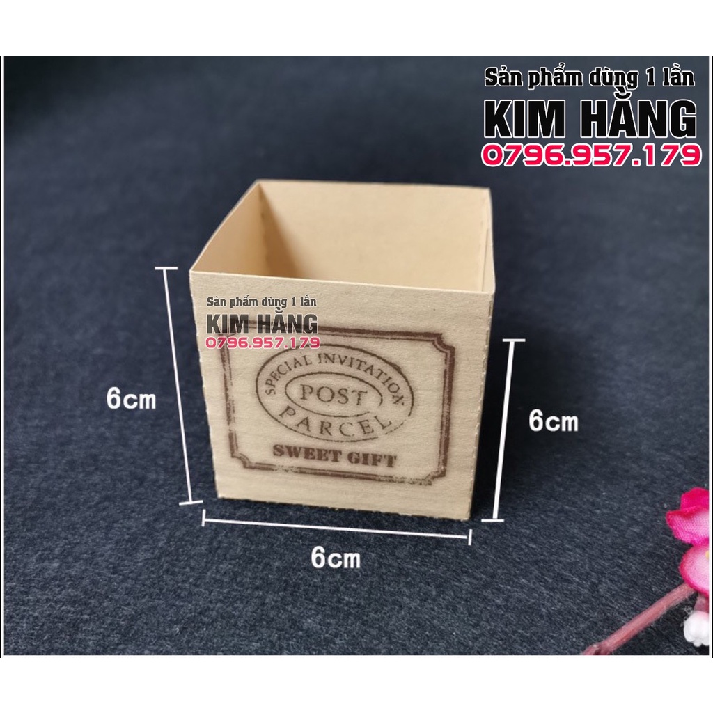 Set 100 ly giấy kraft vuông đựng bánh tiramisu , đựng mousse mini siêu xinh , siêu dễ thương