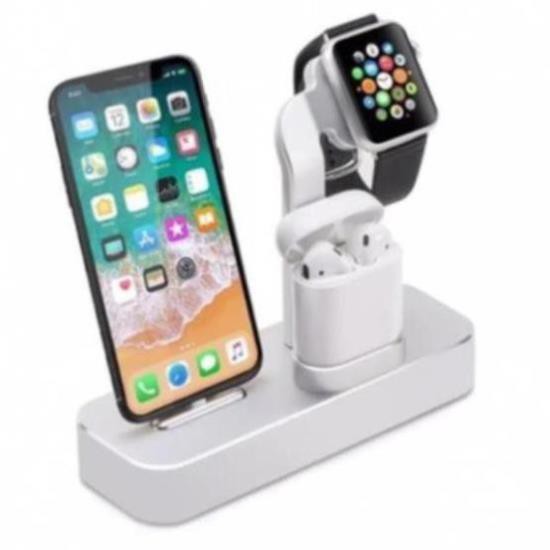 Đế Sạc Coteetci 3 in 1 nhôm nguyên khối iPhone/ iWatch/ Airpods Chính Hãng Coteetci - Dock sạc