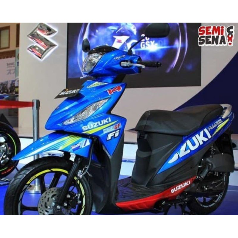Miếng dán trang trí thân xe mô tô màu xanh dương độc đáo cho Suzuki Address FI R 125 2018-2019 GP Series