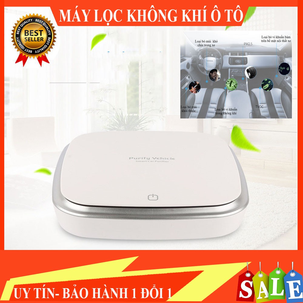 [SALE] Máy Lọc Không Khí Ô Tô, Gia Đình - Khử Khuẩn, Lọc Bỏ Khói, Bụi Mịn, Tạo Ion Khử Mùi Hôi Ô Tô, Phòng Ngủ Hiệu Quả