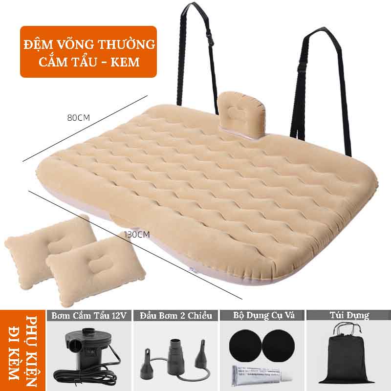 Đệm Hơi Ô Tô Bơm Tự Động – Thiết Kế VÕNG TREO Tiện Lợi VERSION 3