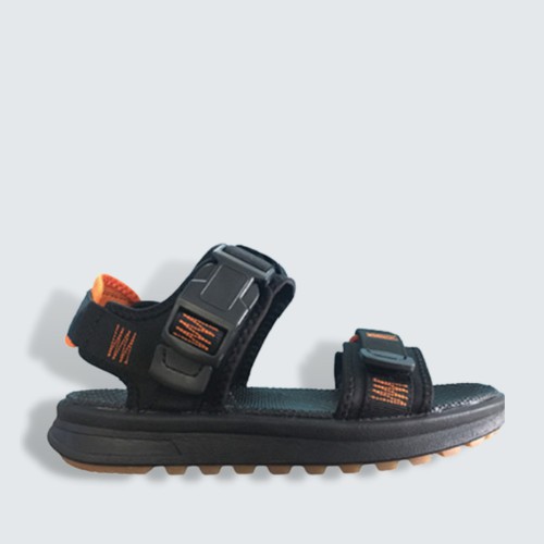 Sandal Nam Letas D711 Đen Đen thêu quai