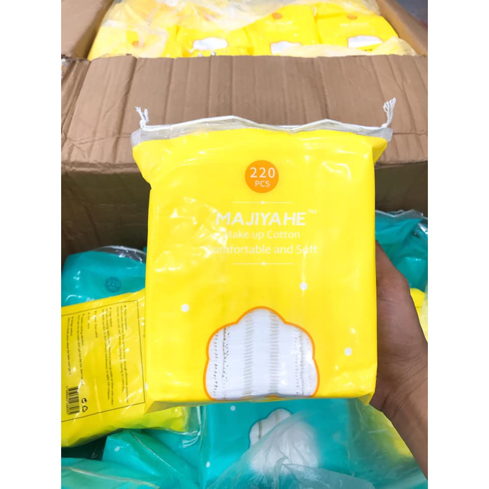 Bông tẩy trang vuông Majiyahe Make Up Cotton 200 miếng mềm mại | BigBuy360 - bigbuy360.vn
