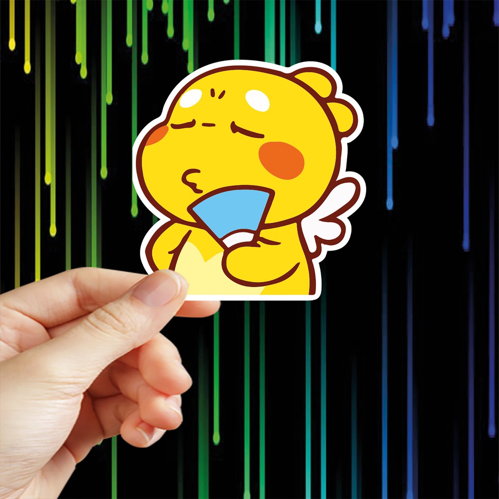 Bộ 24 hình dán Tem rồng con siêu cute, Chủ đề Good Night được cắt sẳn bằng máy chống nước dùng trang trí