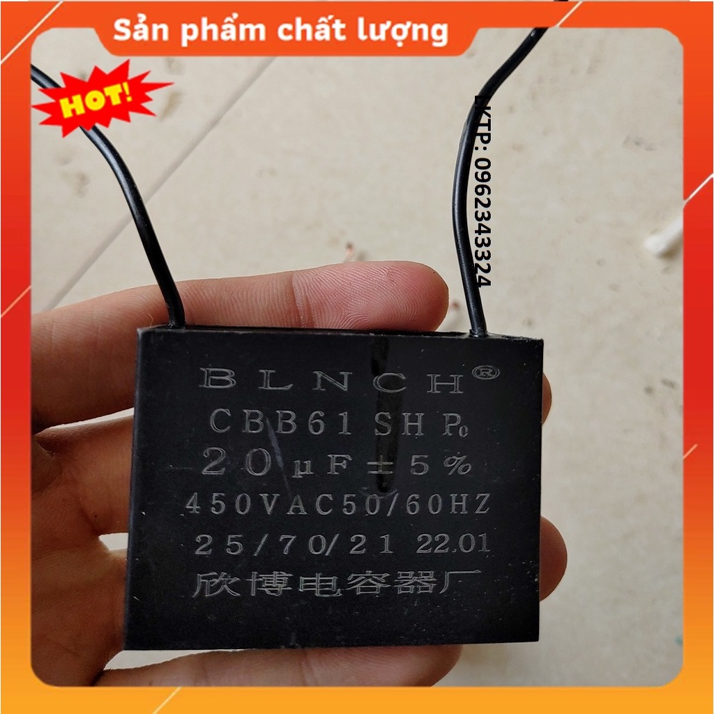 Tụ  Điện 20uf 450vac Có Thể Dùng Làm Tụ Đổi Nguồn 100v