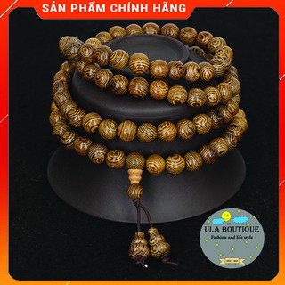Vòng tay trầm hương chuỗi 108 hạt vân đẹp dùng deo tay , cầu nguyện 645