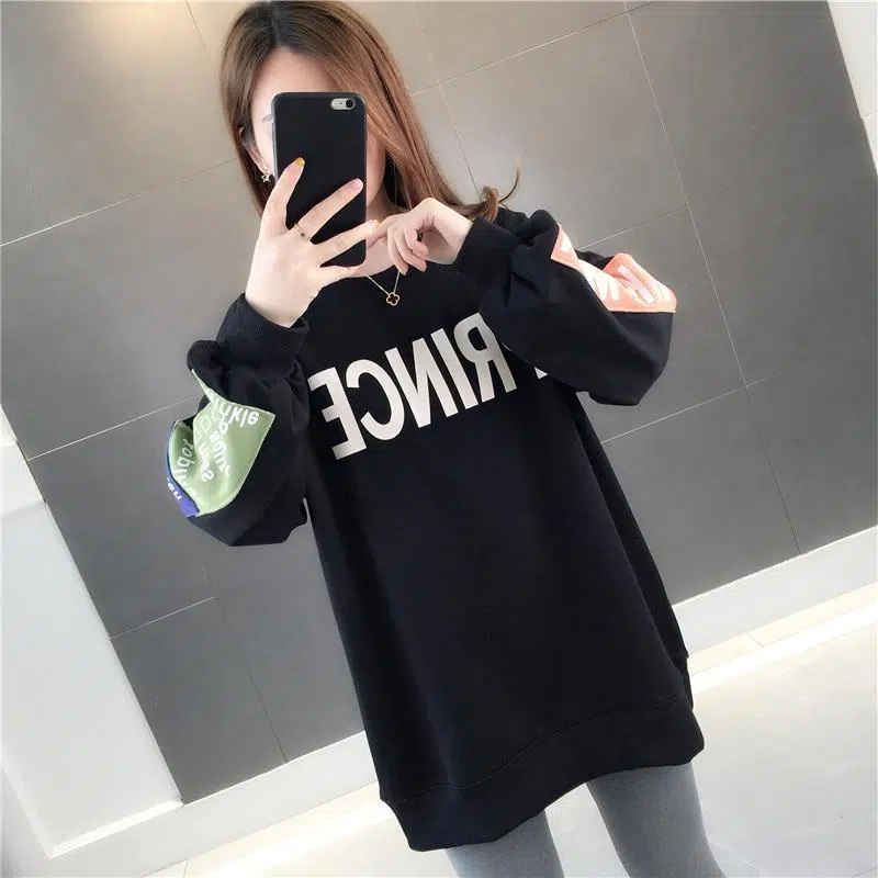 [35-90KG] Áo Sweatshirt In Hình Tay Dài Có Size Lớn C9590