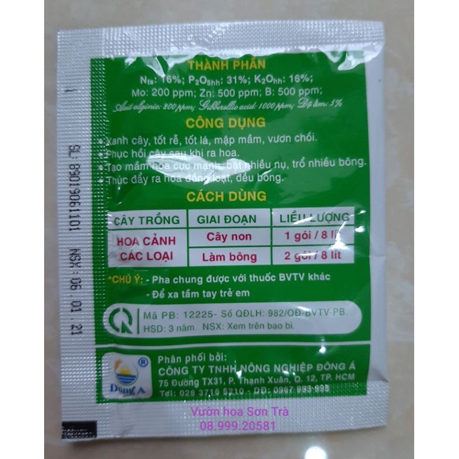 (Quận 8 - GIAO 1-3H) Phân bón lá TẠO MẦM HOA CỰC MẠNH MICRO-GREEN (10g)