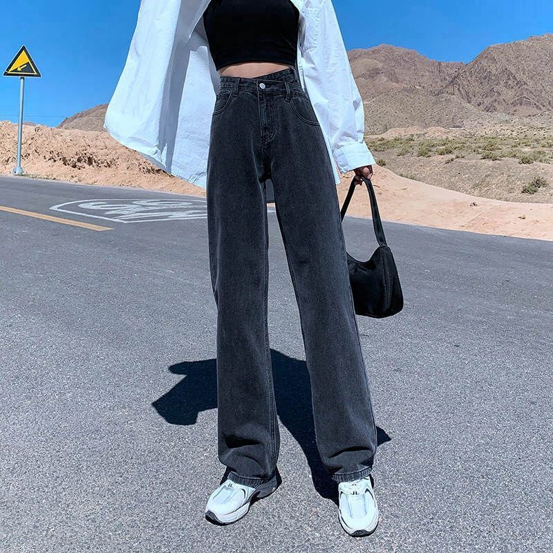 Quần Jean Ống Rộng Lưng Cao Thời Trang Cho Nữ JH-NZK-03