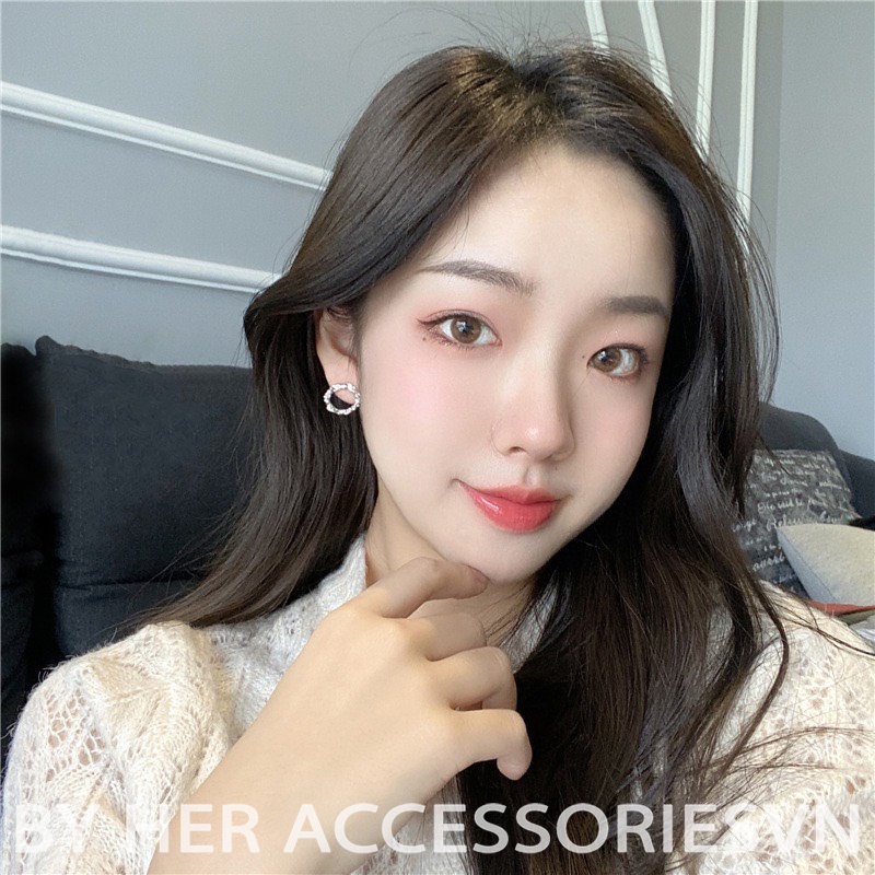 Bông tai basic tròn xinh xắn, Khuyên tai bạc 925 tròn đơn giản Her Accessories H84