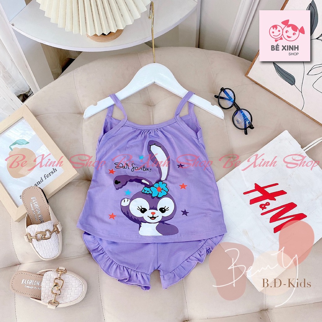 Bé gái Quần áo đồ bộ hè 2 dây cho bé gái Minky Mom [Cực Hot] Bộ hai 2 dây sét đồ cho bé gái mùa hè vải thun lạnh 2_DÂY