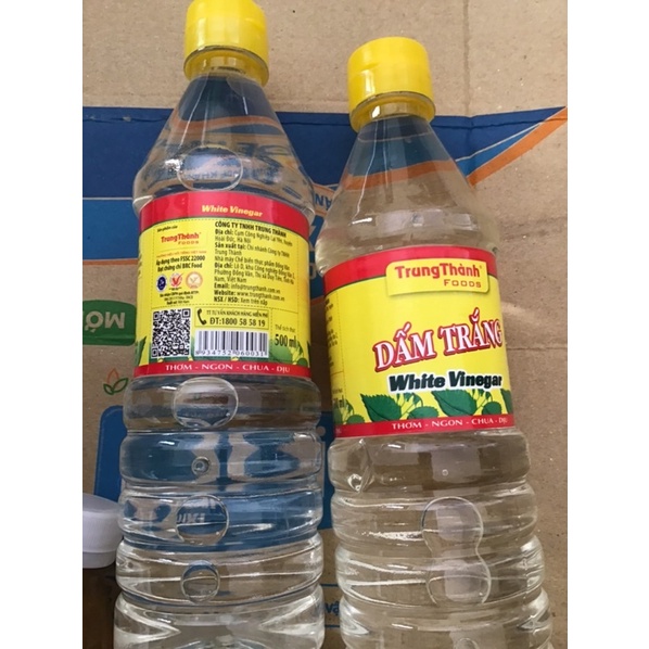 Giấm - Dấm gạo, dấm trắng Trung Thành chai 500ml