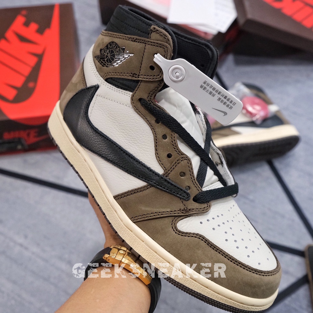 [GeekSneakerzone] GIày Jordan 1 High Travis Scott OG - BC FACTORY