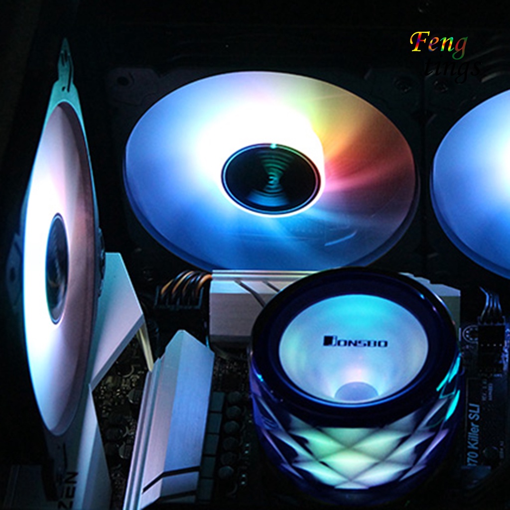 Quạt tản nhiệt JONSBO FR502 với 10 đèn LED nhiều màu 5V 3PIN ARGB 12V CPU cho PC