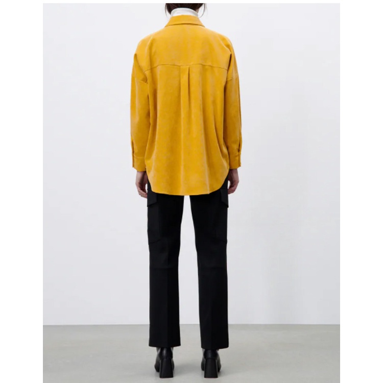 Zara Áo Sơ Mi Phối Khóa Cài Vàng Sáng Kiểu retro Thời Trang Mùa Xuân 2157266 Áo blouse