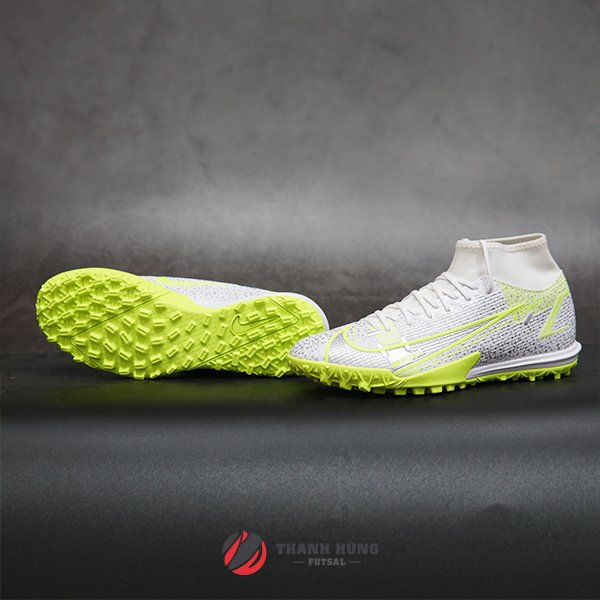 GIÀY ĐÁ BÓNG CHÍNH HÃNG NIKE MERCURIAL SUPERFLY 8 ACADEMY TF – CV0953-107 - TRẮNG/BẠC SAFARI