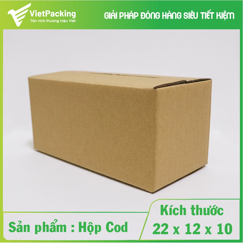 [Mã LIFEXANH03 giảm 10% đơn 500K] 22x12x10 - 25 hộp carton gói giao hàng, giấy cứng V120