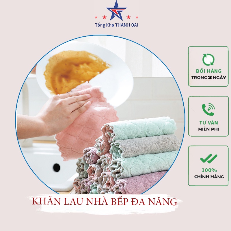 Sét 10 Khăn Lau Bát Đĩa Nhà Bếp Đa Năng Siêu Mềm Siêu Thấm