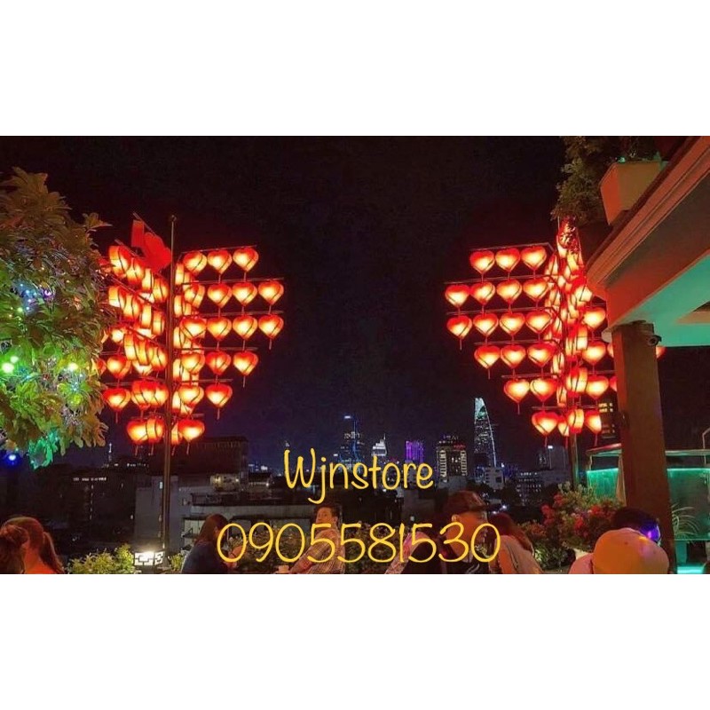 Đèn lồng trái tim - Đèn lồng cầu tình yêu 10=sỉ zl0905581530
