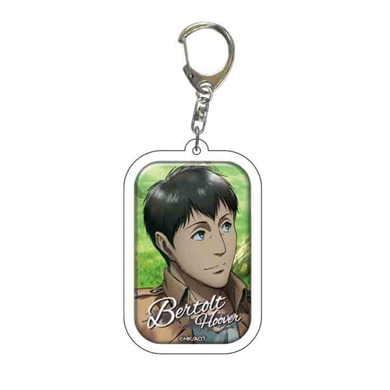 Attack On Titan Characters Keychain Cartoon Print Acrylic Key Ring Holder Bag Charm Classic Anime Jewelry Teens Gift