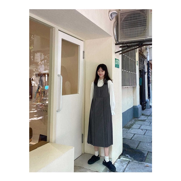 Áo sơ mi trắng tay phồng phong cách Hàn Quốc thời trang mùa thu hàng mới