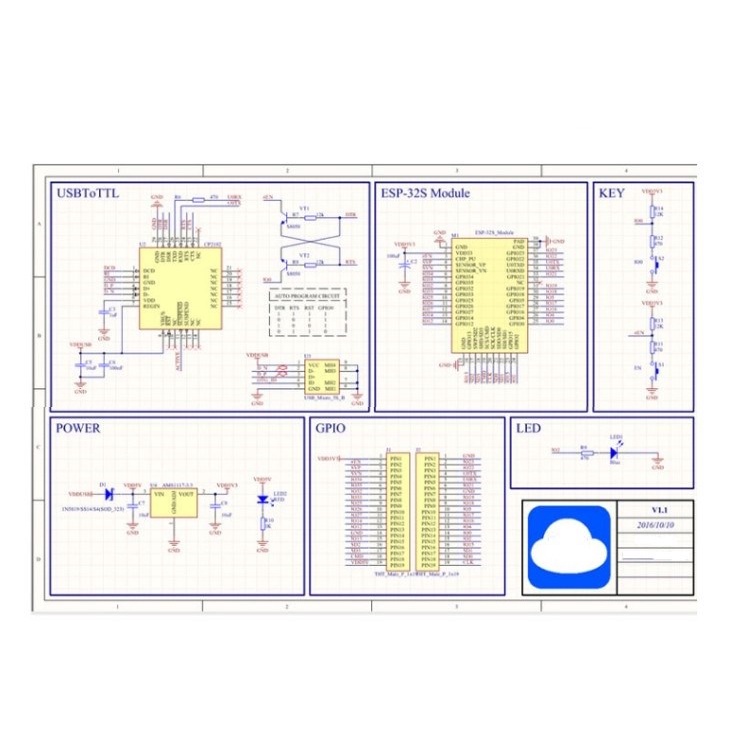 Bảng Mạch Phát Triển NodeMCU ESP-32S ESP-WROOM-32E ESP-WROVER