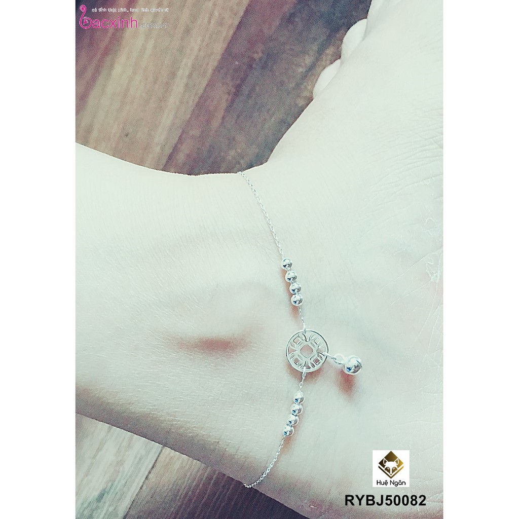 Lắc chân bạc Ý 925 bạc xinh Huệ Ngân - Kim tiền may mắn RYBJ50082 | BigBuy360 - bigbuy360.vn