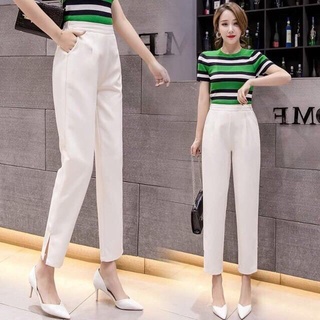 Quần Baggy Nữ Xẻ Tà Sang Chảnh⚡Hàng Loại 1⚡Quần Tây Khoá Sườn Cạp Cao