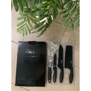 BỘ DAO LÀM BẾP 5 MÓN BUCK BLACK [Siêu khuyến mại]