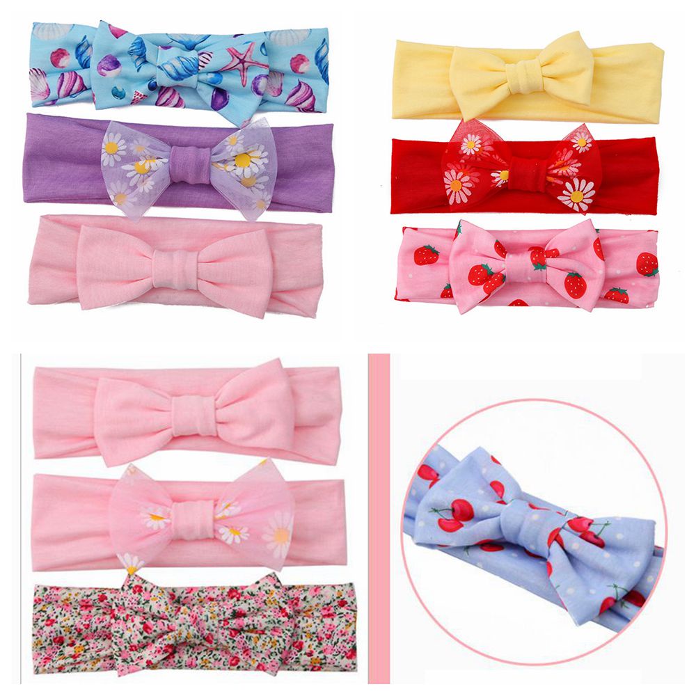 Set 3 Băng Đô Nơ Dễ Thương Cho Bé Gái