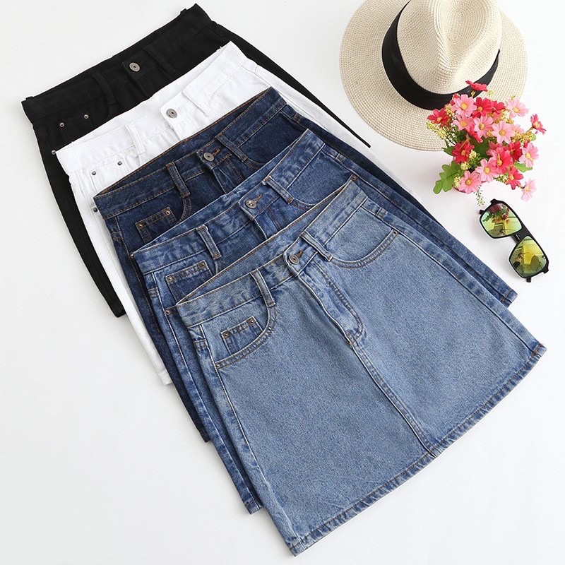 Chân Váy Denim Chữ A Lưng Cao Đơn Giản | BigBuy360 - bigbuy360.vn