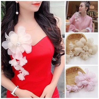 Hoa voan cài áo,đính váy áo