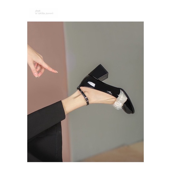 [Sẵn]✨Giày Cao Gót Tiểu Thư Lolita 6cm mix ren (Size 35-39) C199