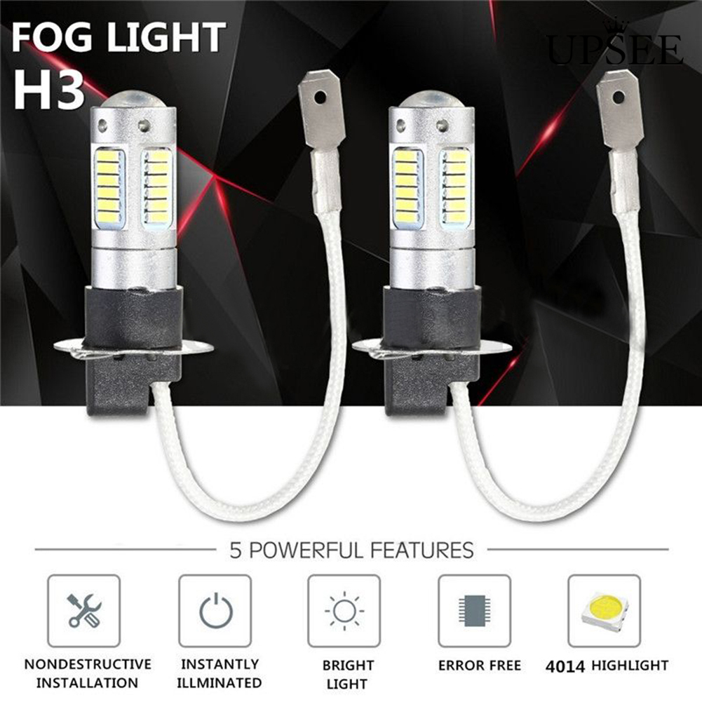 Đèn Led H3 4014 30smd Phá Sương Mù Siêu Sáng Cho Xe Hơi