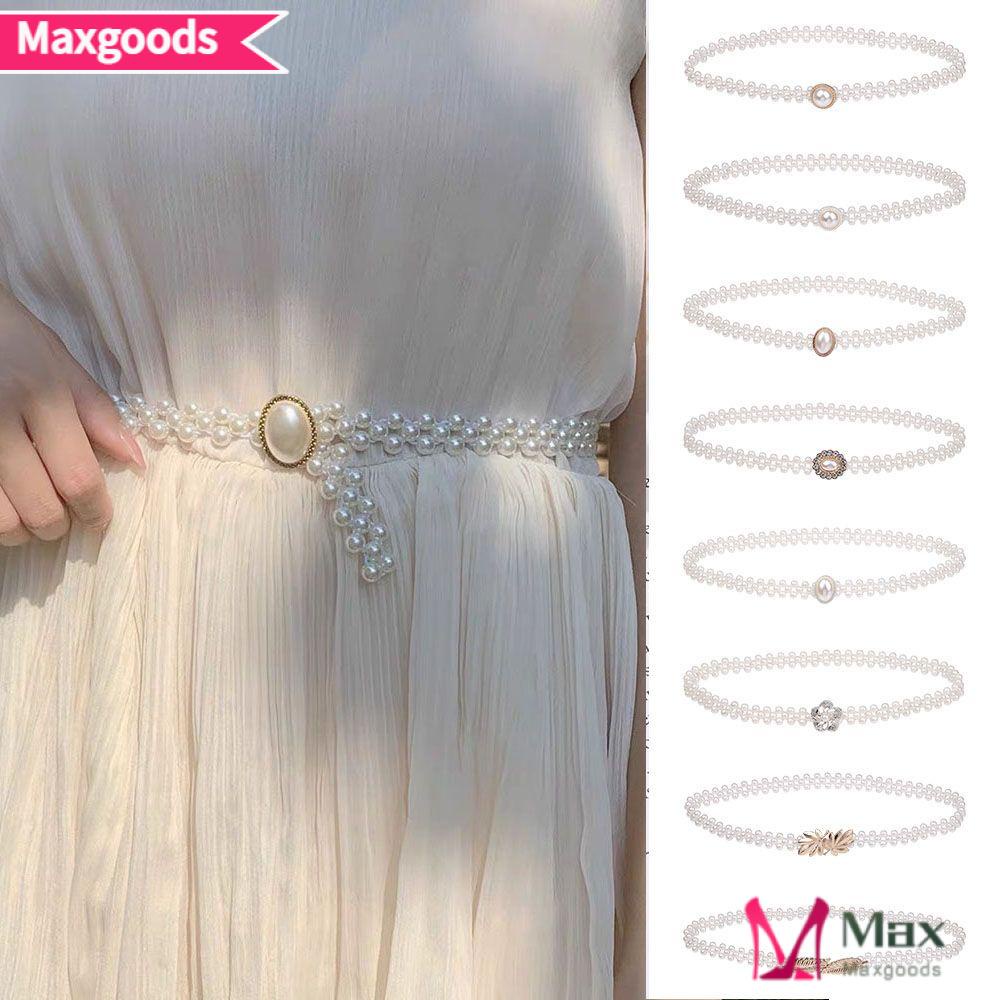 Thắt Lưng Nữ Đính Ngọc Trai Co Giãn Thời Trang