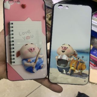 Ốp lưng oppo A71 dẻo lưng phủ bóng in hình heo dễ thương.