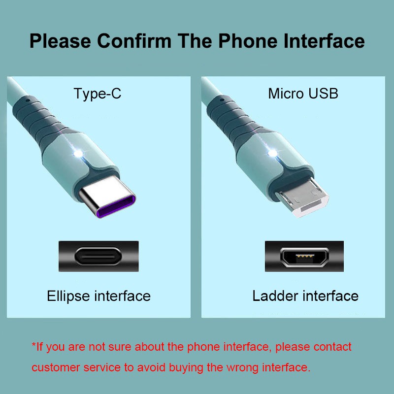 ⚡ 【Ưu tiên】 Cáp Apple Android Type-C Cáp sạc nhanh iPhone Cáp dữ liệu silicon mềm lỏng Cáp Micro USB dài 1m / 1.5m / 2m