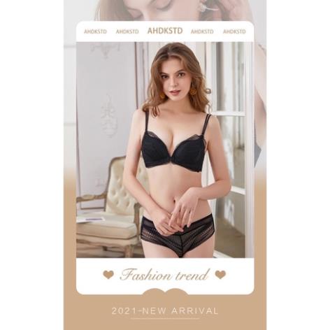 Bộ Đồ Lót Nữ Softie Nâng Ngực 2 Dây, Áo Ngực Ren Đẩy Định Hình Ngực 1125