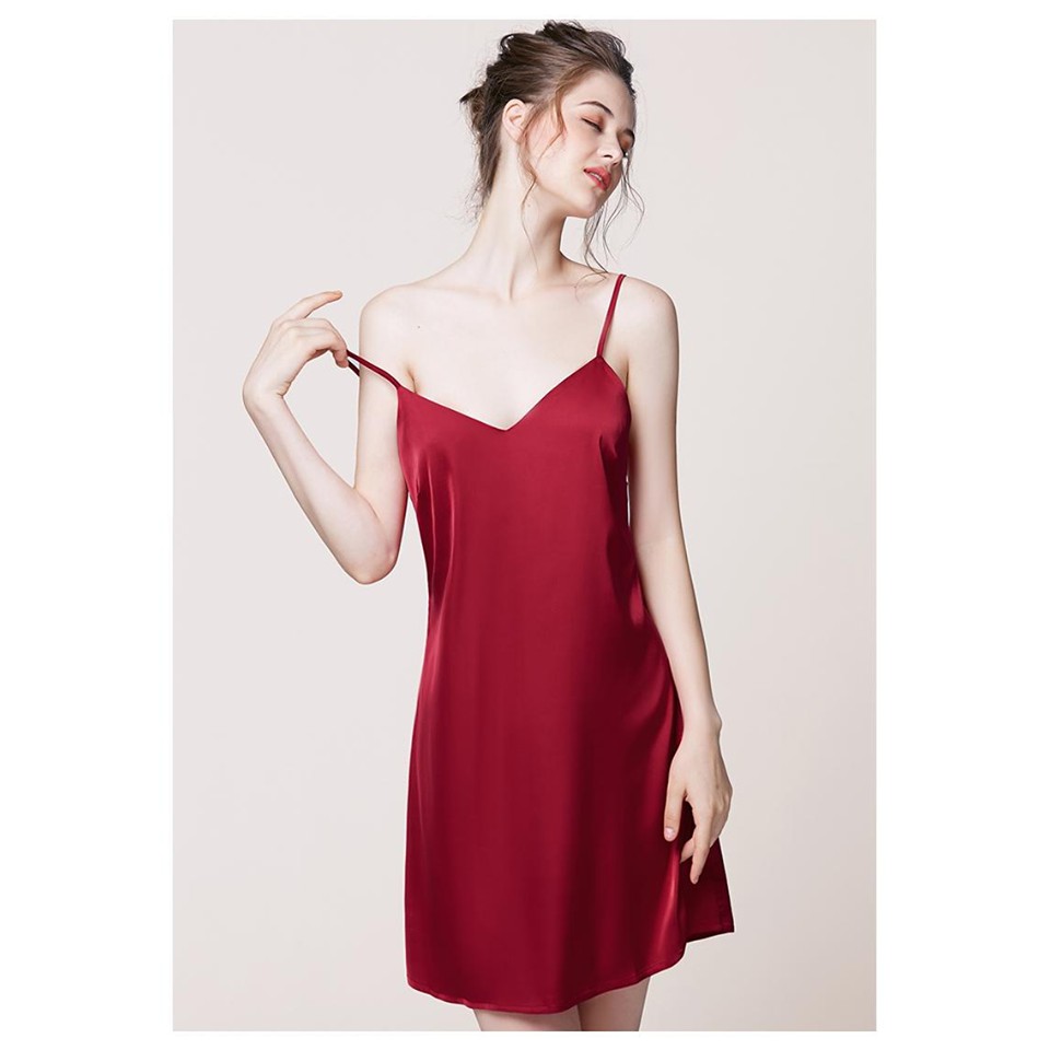 Váy ngủ lụa, đầm ngủ lụa 2 dây cao cấp | BigBuy360 - bigbuy360.vn
