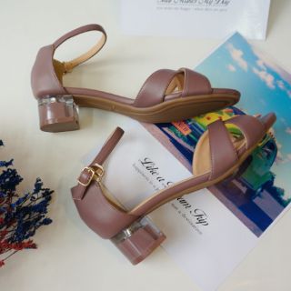 Sandal quai chéo gót mica