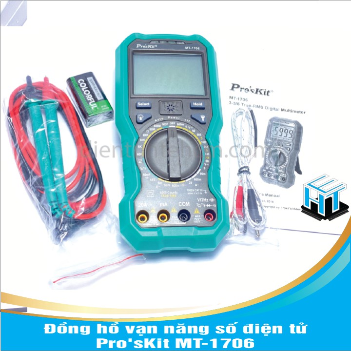 Đồng hồ vạn năng số điện tử Pro'sKit MT-1706 3-5/6 True RMS full chức năng