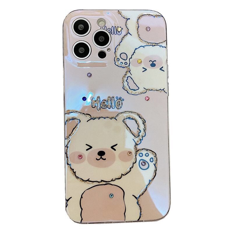 Ốp Điện Thoại Họa Tiết Gấu Hoạt Hình Cho iPhone14Pro 14 14Plus 14ProMax 11 11ProMax 12 12Pro MAX 13 13Pro MAX