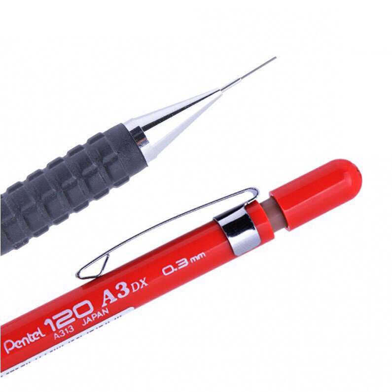 Chì Kim Kỹ Thuật Pentel 120 A3 | Ngòi Thép Chắc Chắn | Hạn Chế Gãy Ngòi | 4 Cỡ Ngòi