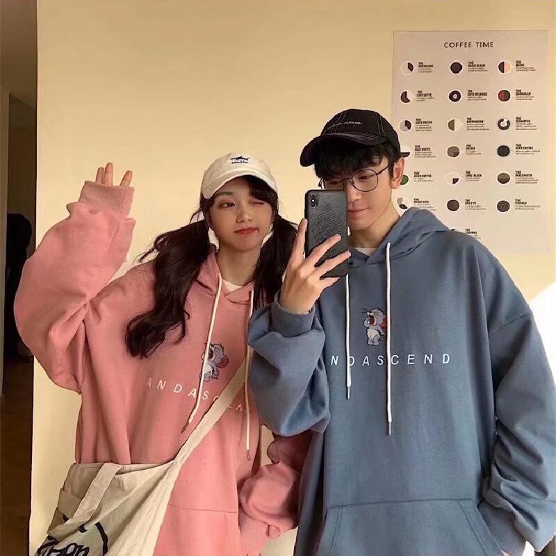 Áo Hoodie Tay Dài Dáng Rộng In Chữ Và Hoạt Hình Thời Trang Mùa Đông Nhật Bản Cho Nam Size M-8XL