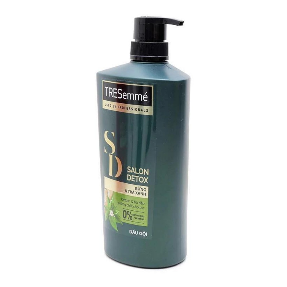 Dầu gội TRESemmé Salon Detox Gừng và Trà xanh giúp tóc chắc khoẻ 650g