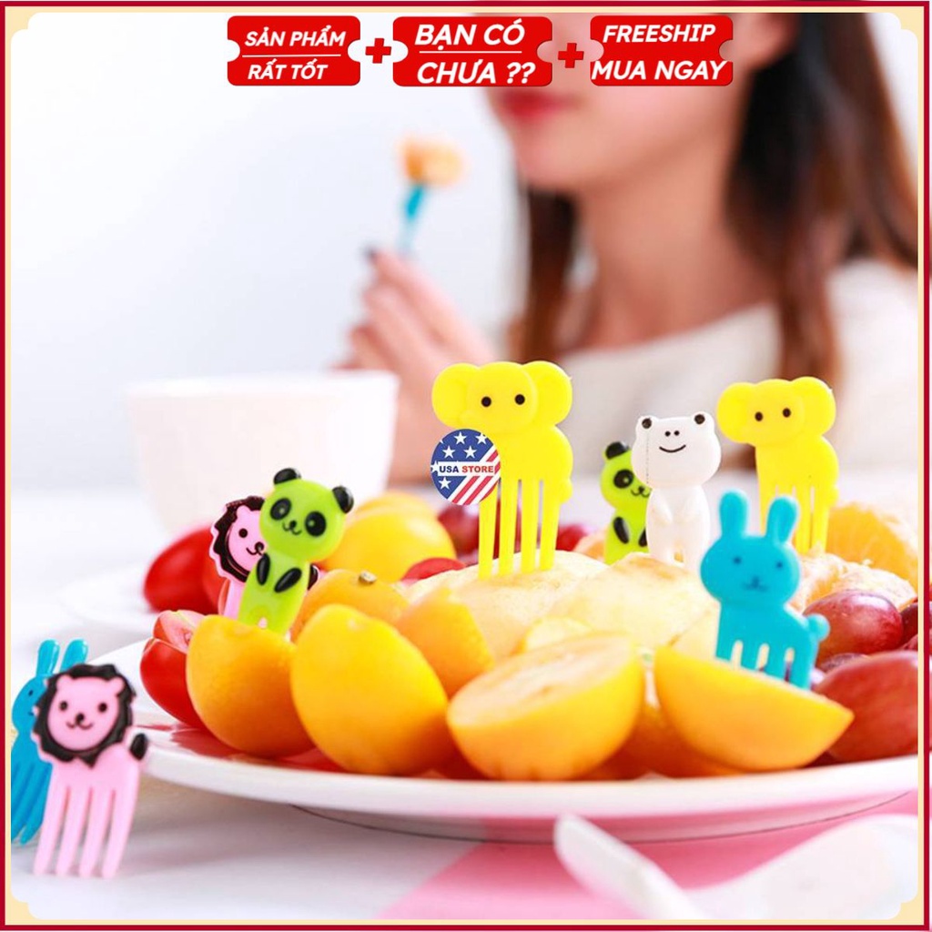 Kít 10 Dĩa Ăn Hoa Trái Cây Quả HÌNH CON THÚ