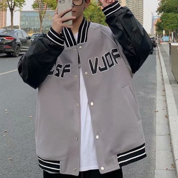 Áo khoác bóng chày dài tay thời trang năng động cho nam nữ